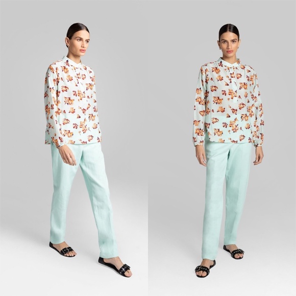 A.L.C. Tops - A.L.C. Shira Floral Print Mock Neck Blouse